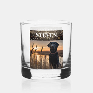Verre À Whisky Black Lab Chasse au canard Camo de marais en plein