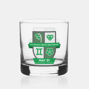 Verre À Whisky Blason d'anniversaire Gémeaux™ pour 21-31 mai