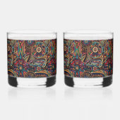 Verre À Whisky Bleu Ethérée "Chronique des Anciens" Rochers Gl (Recto)