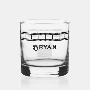 Verre À Whisky Bobine de film Réalisateur Caméraman Clap cinéma