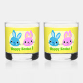 VERRE À WHISKY BUNNIES "HAPPY EASTER" (Recto)