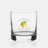 Verre À Whisky Calligraphie Aquarelle Citron Limoncello fait mais (Recto)