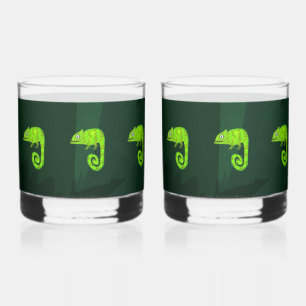 Verre À Whisky Caméléon vert mignon