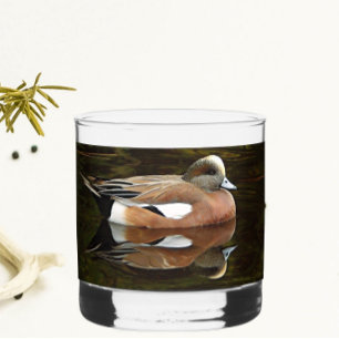 Verre À Whisky Canard colvert américain sur étang