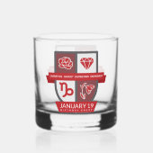 Verre À Whisky Capricorn Birthday Crest™ January 1-19 (Recto)