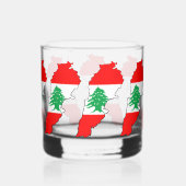 Verre À Whisky Carte du Liban avec drapeau (Verso)