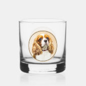 Verre À Whisky Cavalier King Charles Spaniel Peinture originale (Verso)