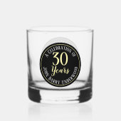 Verre À Whisky Célébration d'anniversaire 30 ans (Verso)