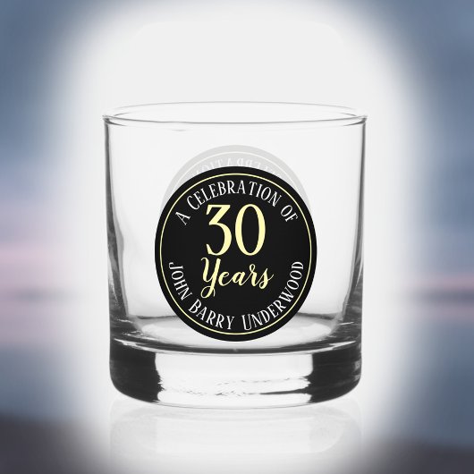 Verre À Whisky Célébration d'anniversaire 30 ans