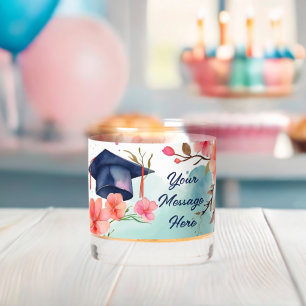 Verre À Whisky Célébration de la graduation de l'aquarelle