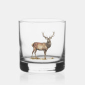 Verre À Whisky Cerf élégant chasse cerf nom personnalisé (Recto)