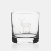 Verre À Whisky Cerf élégant chasse cerf nom personnalisé (Verso)