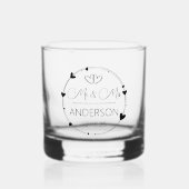 Verre À Whisky Charme M. et Mme Noms Personnalisés Mariage Faveur (Recto)
