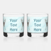 Verre À Whisky Chaussures À Neige Sur Papier Ancien (Verso)