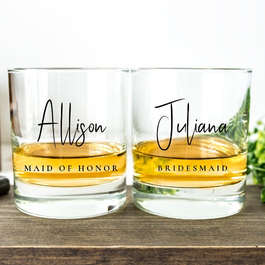 Verre À Whisky Chic Bridesmaid Mariage Bachelorette Party