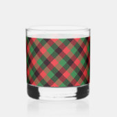 Verre À Whisky Chien écossais customisé et Tartan Joyeux Noël (Verso)