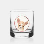 Verre À Whisky Chihuahua Peinture - Cute Original Chien Art (Verso)
