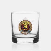 Verre À Whisky Clan Brown Crest sur Tartan (Recto)