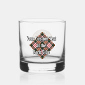 Verre À Whisky Clan Carnegie Crest sur la robe Tartan (Verso)