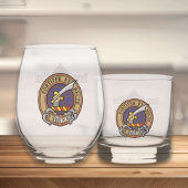 Verre À Whisky Clan Elliot Crest sur Tartan moderne