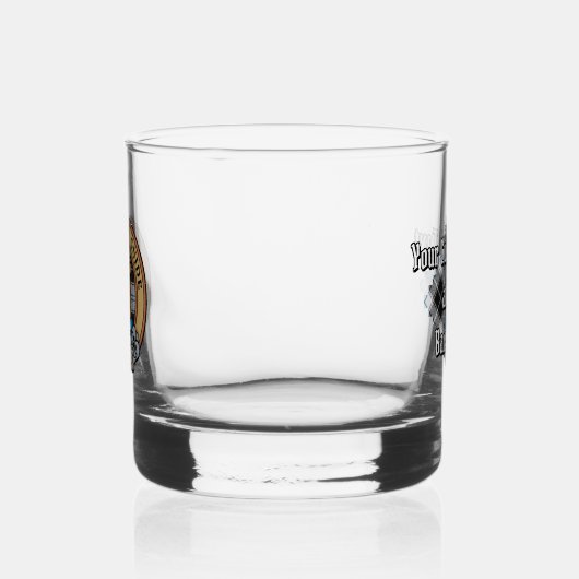 Verre À Whisky Clan Forbes Crest sur la robe Tartan (Gauche)