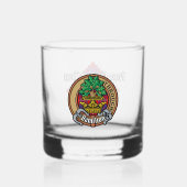 Verre À Whisky Clan Hamilton Crest sur Red Tartan (Recto)