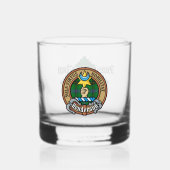 Verre À Whisky Clan Henderson Crest sur Tartan (Recto)