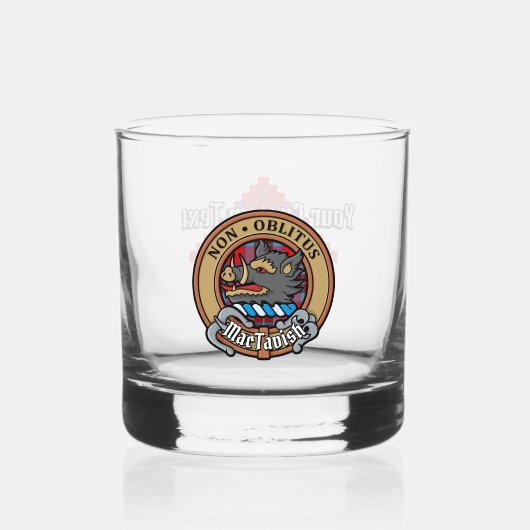 Verre À Whisky Clan MacTavish Crest sur Tartan (Recto)