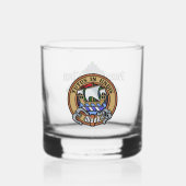 Verre À Whisky Clan Wood Crest sur Tartan (Recto)