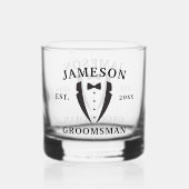 Verre À Whisky Classic Groomsman Bow Cravate Tuxedo (Recto)