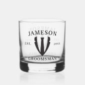 Verre À Whisky Classic Groomsman Cravate noire Tuxedo (Verso)