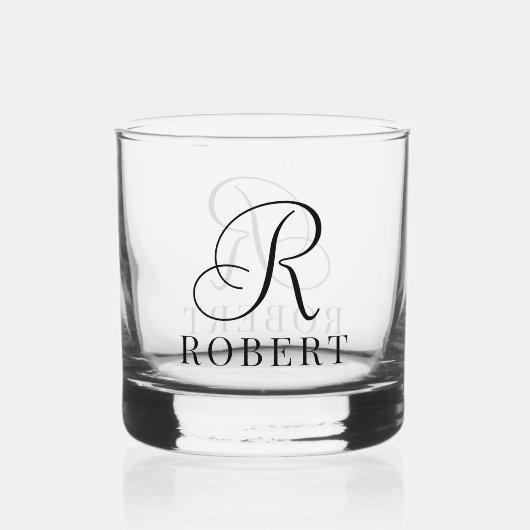 Verre À Whisky Classic Monogram Personalized Name (Recto)