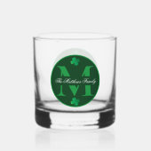 Verre À Whisky Clover St. Patrick's Day Fête Monogramme Famille (Verso)