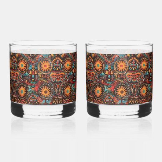 Verre À Whisky Cobalt Enigmatique "Empreinte Ancestrale Intempore (Verso)