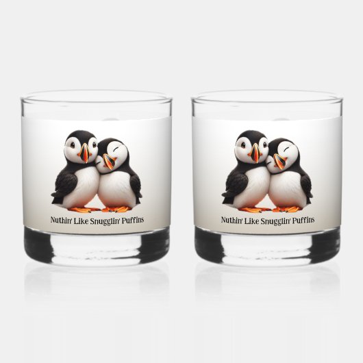 Verre À Whisky Comme Les Puffins De Snugglin (Recto)