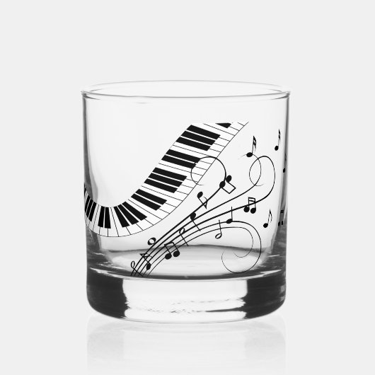 Verre À Whisky Conception de thème de musique de piano (Recto)