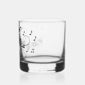 Verre À Whisky Conception de thème de musique de piano (Gauche)