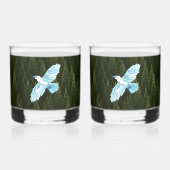 Verre À Whisky Corbeau blanc sur conifères fragiles (Recto)