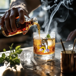 Verre À Whisky Cougar Mountain Lion Puma Fleurs