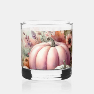 Verre À Whisky Couleurs pastel citrouille automne peinture aquare