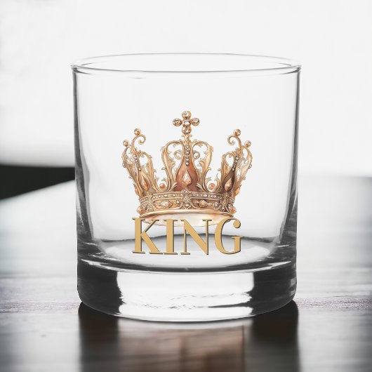 Verre À Whisky Couronne dorée royale