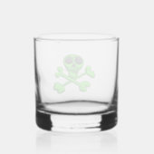 Verre À Whisky crâne vert néon (Verso)