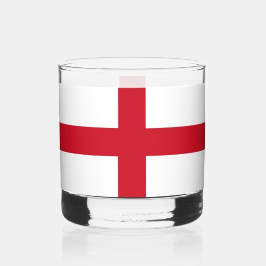 Verre À Whisky Croix de St George ~ Drapeau d'Angleterre (Recto)