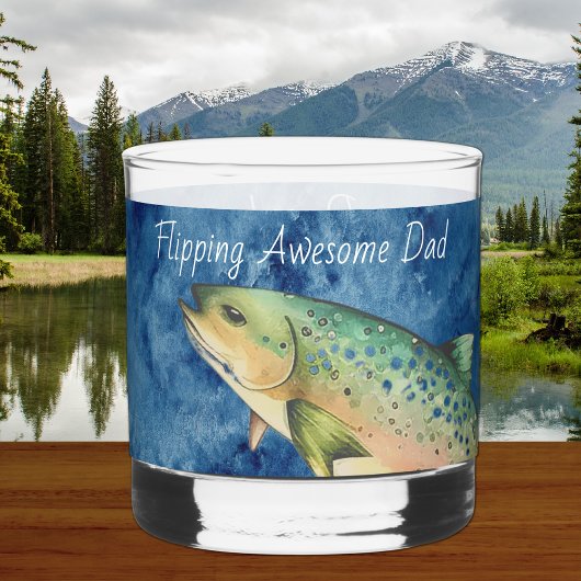 Verre À Whisky Custom Fly Fisherman cadeau père