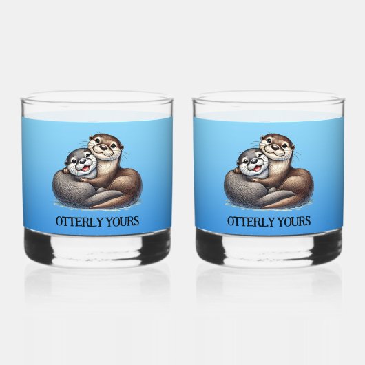 Verre À Whisky Cute Otterly VOS Toujours et Furever (Recto)