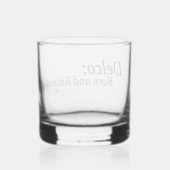 Verre À Whisky Delco Né et élevé (Verso)