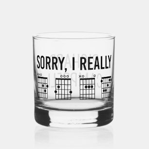 Verre À Whisky Désolé, Je Vraiment DGAF Guitar Chords Drôle Perso