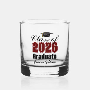 Verre À Whisky Diplômé de la promotion 2026 Marron Noir Personnal