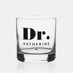 Verre À Whisky Dr Bold Typographie personnalisée Docteur Graduati
