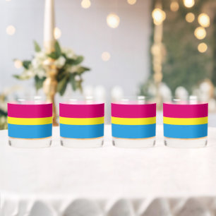 Verre À Whisky drapeau de fierté pansexuelle SlipperyJoe rose amb